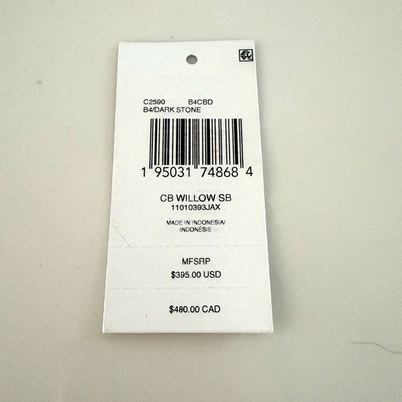 COACH•willow stone grey/black pebble leather bucket shoulder crossbody bag NWT - Picture 10 of 10